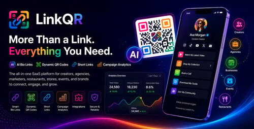LinkQR - AI Bio Links, Dynamic QR Codes, Short Links & Campaign Analytics SaaS